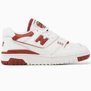 NEW BALANCE WOMENS 550 WHITE BRICK RED B
