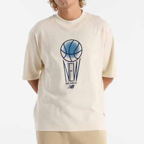 NEW BALANCE HOOPS GRAPHIC T-SHIRT LINEN