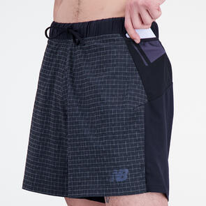 NEW BALANCE IMPACT RUN LUMINOUS 6 INCH SHORTS BLACK