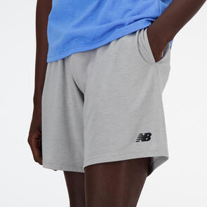 NEW BALANCE SPORT ESSENTIALS HEATHERTECH SHORTS ATHLETIC GREY