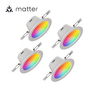 NANOLEAF SHAPES COLOUR SMART LED DOWNLIGHTS (MATTER COMPATIBLE) –4PK