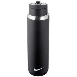 NIKE STAINLESS STEEL RECHARGE STRAW WATER BOTTLE - 24OZ - BLACK/WHITE