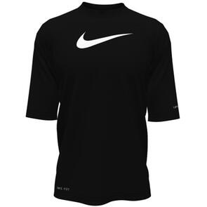 NIKE BOYS SOLID SHORT SLEEVE HYDROGUARD BLACK