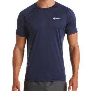 NIKE ESSENTIAL SHORT SLEEVE HYDROGUARD MIDNIGHT NAVY