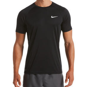 NIKE ESSENTIAL SHORT SLEEVE HYDROGUARD BLACK