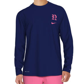 NIKE LUX LETTER SLEEVE HYDROGUARD MIDNIGHT NAVY
