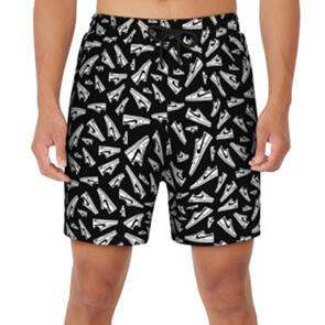 NIKE TOSSED SNEAKER 7” VOLLEY SHORTS BLACK