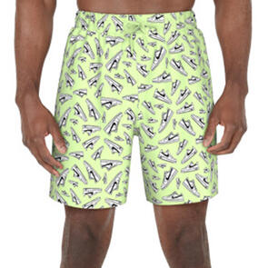NIKE TOSSED SNEAKER 7” VOLLEY SHORTS BARELY VOLT