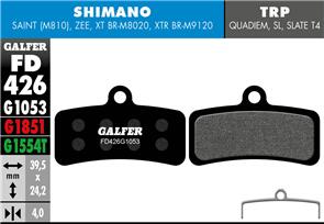 GALFER FD426 BRAKE PADS SHIMANO XTR (9120) SAINT, ZEE G1652 E-BIKE