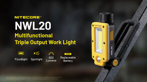 NITECORE NWL20 600 LUMEN MULTIFUNCTIONAL TRIPLE OUTPUT WORK LIGHT