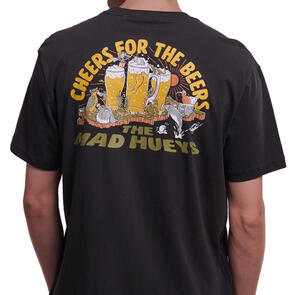 THE MAD HUEYS NZ BEERS | SS TEE BLACK