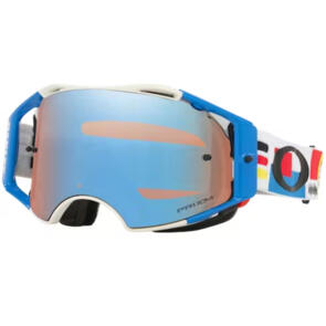 OAKLEY AIRBRAKE MTB - WHITE DROP IN WITH PRIZM SAPPHIRE LENS