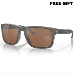 OAKLEY HOLBROOK XL SUNGLASSES WOODGRAIN W/ PRIZM TUNGSTEN POLARIZED LENS