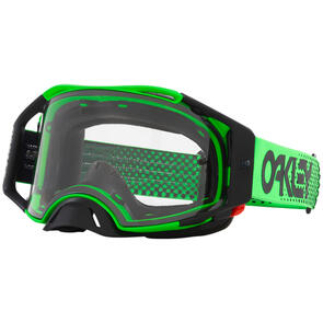 OAKLEY AIRBRAKE MX GOGGLE MOTO GREEN B1B W/ CLEAR LENS