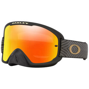 OAKLEY O-FRAME 2.0 PRO MX GOGGLE TEAM BLACK W/ FIRE IRIDIUM LENS