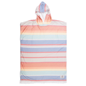 OCEAN N EARTH YOUTH SUNKISSED LIGHTWEIGHT HOODED PONCHO MULTI