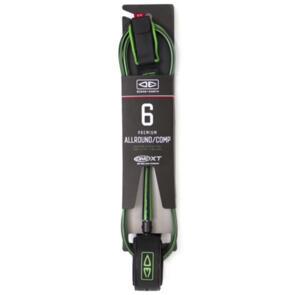 OCEAN N EARTH ALL ROUND XT COMP 6'0" ONE PIECE LEASH - LIME