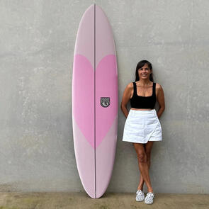 OCEAN N EARTH KK MIDLENGTH EPOXY SOFTBOARD PINK 7'6