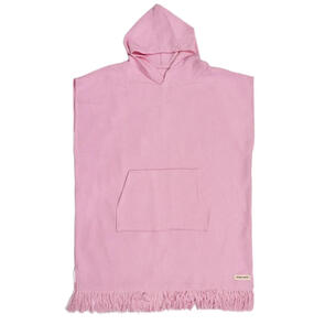 OCEAN N EARTH LADIES WAFFLE PONCHO PINK SORBET