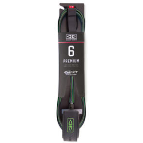 OCEAN N EARTH PREMIUM XT 6'0" ONE PIECE LEASH - LIME