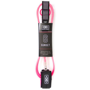 OCEAN N EARTH SUNSET 6'0" MOULDED LEASH - PINK