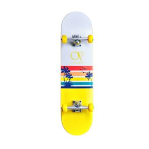 OCEAN PACIFIC SUNSET PARK/STREET COMPLETE WHITE/YELLOW 31.7"" 7.75""