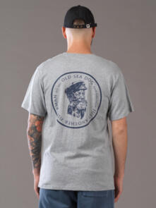 JUST ANOTHER FISHERMAN OLD SEA DOG TEE GREY MARLE