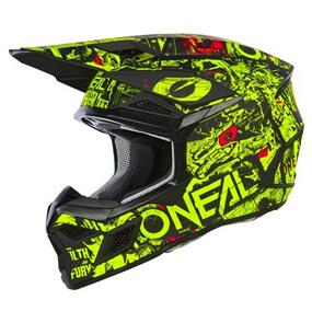 ONEAL 2025 YOUTH 3SRS HELMET ATTACK V.25 - BLK/N-YEL 