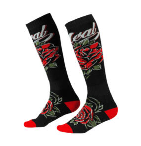ONEAL PRO MX SOCKS ROSES BLK/RED ADULT (OS)