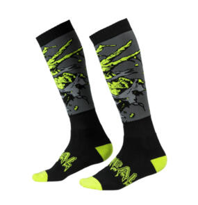 ONEAL PRO MX SOCKS ZOMBIE BLK/GRN ADULT (OS)