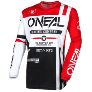 ONEAL 2024 YOUTH ELEMENT JERSEY WARHAWK V.24 BLK/WHT/RED