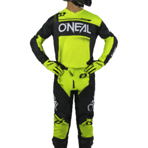 ONEAL 2025 ELEMENT JERSEY AND PANTS RACEWEAR V.25 - BLK/N-YEL