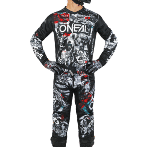 ONEAL 2025 ELEMENT JERSEY AND PANTS ATTACK V.25 - BLK/WHT