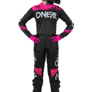 ONEAL 2025 YOUTH GIRLS ELEMENT JERSEY/PANTS SHOCKER V.25 - BLK/PNK