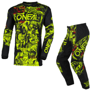 ONEAL 2025 YOUTH ELEMENT JERSEY AND PANTS ATTACK V.25 - BLK/N-YEL