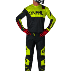 ONEAL 2026 ELEMENT JERSEY AND PANTS RACEWEAR V.26 BLACK NEON YELLOW