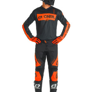 ONEAL 2027 ELEMENT JERSEY AND PANTS RACEWEAR - BLACK/ORANGE