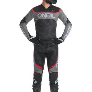 ONEAL 2027 HARDWEAR JERSEY AND PANTS CAMO - BLACK/GREY/RED