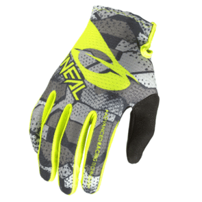 ONEAL MATRIX GLOVES CAMO V.22 GREY NEON YELLOW