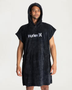 HURLEY OAO HOODED TOWEL BLACK