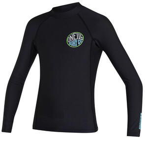 ONEILL 2024 BOYS REACTOR UV LS RASH VEST - BLACK