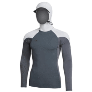ONEILL 2025 THIN SKINS NEO L/S HOODED RASH VEST - GRAPHITE