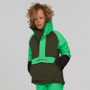 ONEILL SNOW 2022 BOYS ANORAK JACKET - POISON GREEN