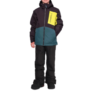 ONEILL SNOW 2025 BOYS JACKSAW JACKET ALMA STEEL AND BIB PANTS