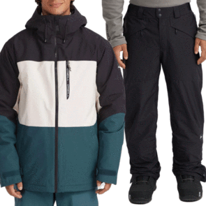 ONEILL SNOW 2025 CARBONITE SNOW JACKET ALMA STEEL AND PANTS BLACK