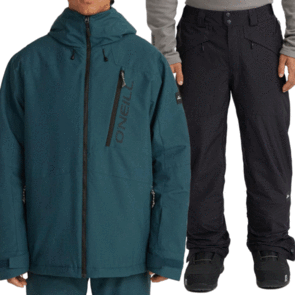 ONEILL SNOW 2025 HAMMER JACKET ALMA STEEL AND PANTS BLACK