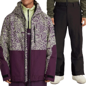 ONEILL SNOW 2025 O'RIGINALS BLOCK JACKET DARK PURPLE AND PARK PANTS