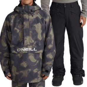 ONEILL SNOW 2025 O'RIGINALS ANORAK JACKET CAMO AND HAMMER PANTS BLACK