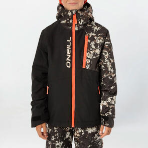 ONEILL SNOW 2026 BOYS CRUZ BLOCK SNOW JACKET BLACK/BEIGE QUARRY