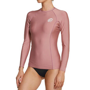 ONEILL WOMENS BASIC SKINS L/S CREW ANTIQUE ROSE